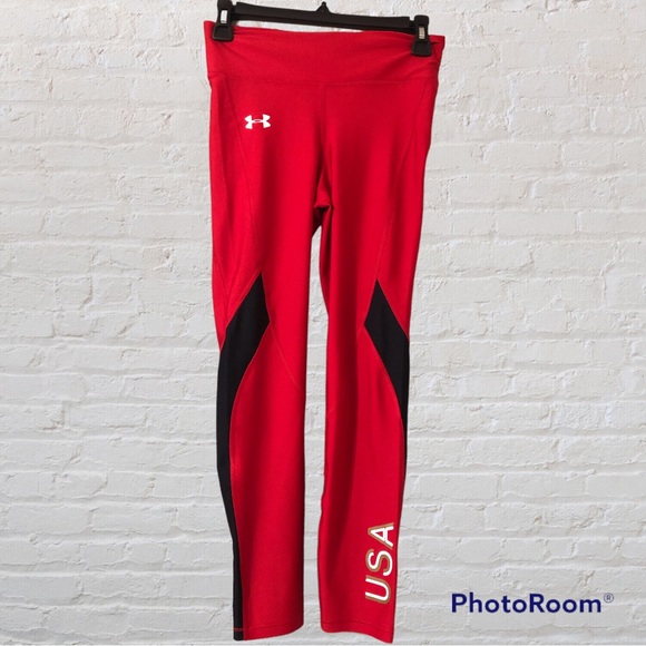 Under Armour Pants - UNDER ARMOUR | USA Red & Blue Compression Leggings Size Small